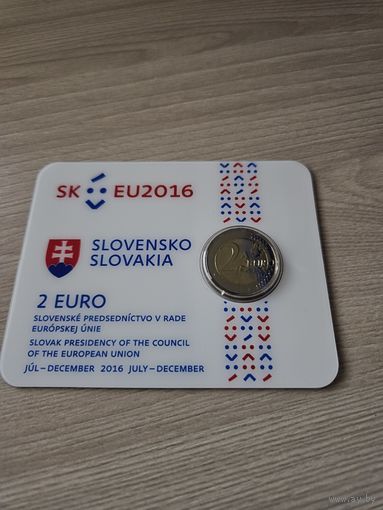 Словакия 2016 г. BU 2 евро Председательство Словакии в Совете ЕС