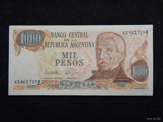 Аргентина 1000 песо 1976-82г.