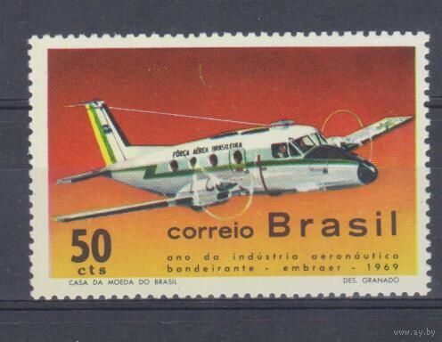[897] Бразилия 1969. Авиация.Самолет.