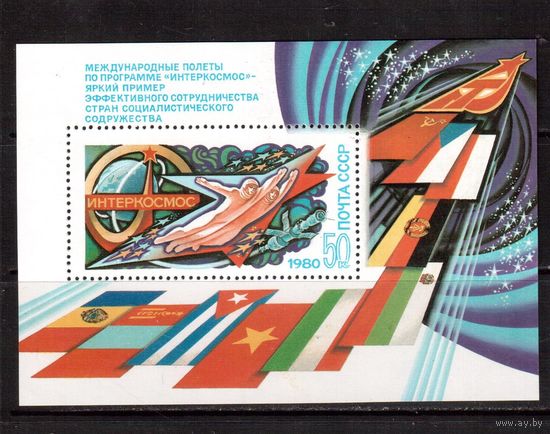 СССР-1980, (Заг.Бл.149) ** ,  ИнтерКосмос