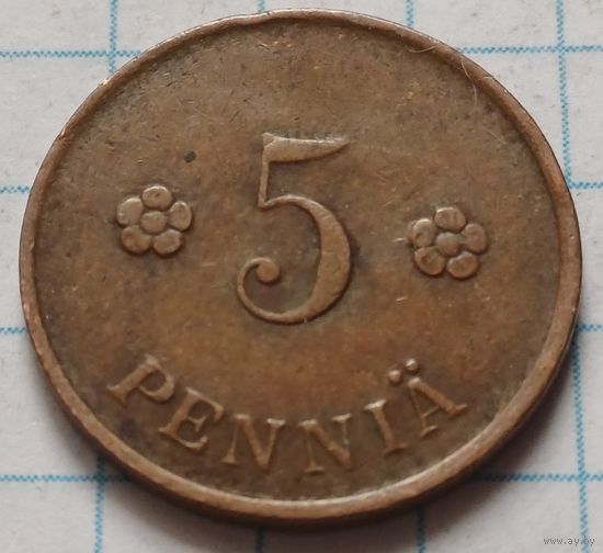 Финляндия 5 пенни, 1920     ( 2-1-6 )