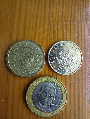 Доминикана 5 песо 2002, Югославия 2 динара 2002, Хорватия 50 липа 2009 -47