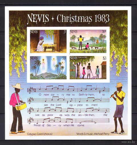 1983 Невис. Рождество. Блок