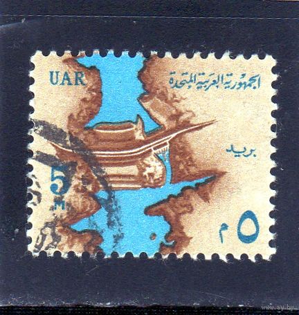 Египет.Ми-721.Нил плотины Садд эль-Али в Асуане Серия: Национальные символы.1964.