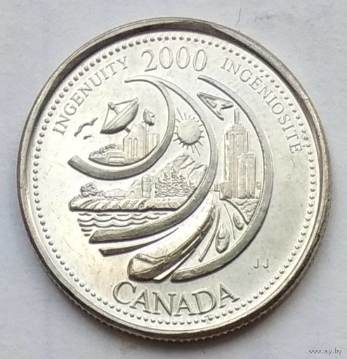 Канада 25 центов 2000 г. Миллениум. Изобретательность