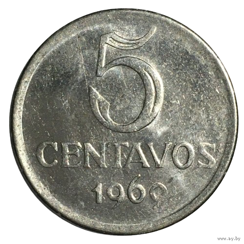 Бразилия 5 сентаво, 1969