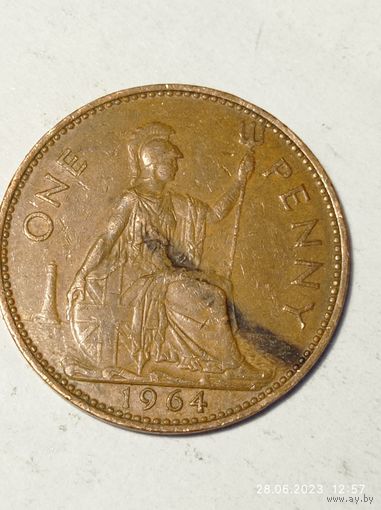 Великобритания 1  пенни 1964 года .