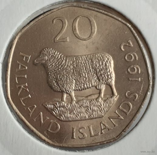 Фолклендские острова 20 пенсов, 1992