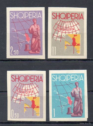 Европа Албания 1962 год серия из 4-х б/з марок
