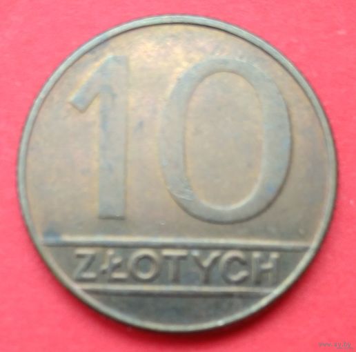 Польша 10 злотых 1989