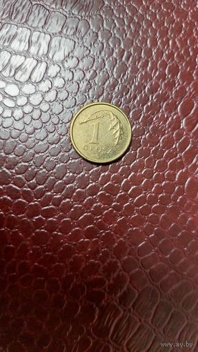 Монета 1 грош 2010г. Польша. Неплохая