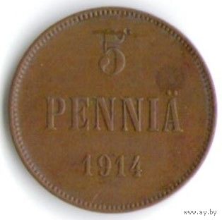 5 пенни 1914 год _состояние aUNC