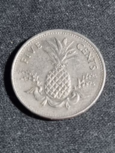 Багамские острова 5 центов 1998