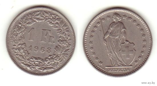 1 франк 1968