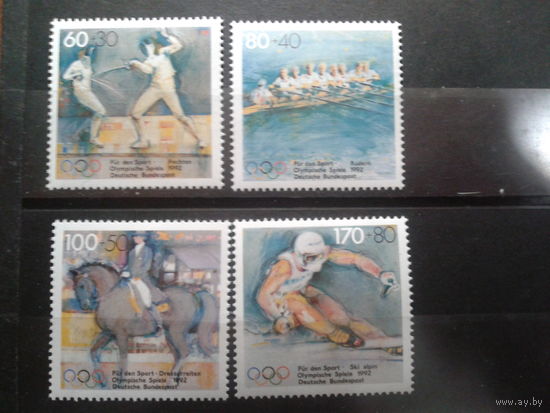 Германия 1992 Олимпийские игры в Альбервиле и Барселоне **Михель-10,0 евро полная серия