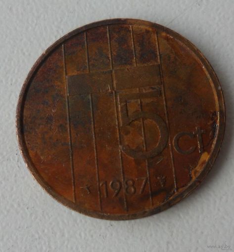 5 центов Нидерланды 1987 г.в.