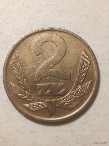 2 злотый Польша 1976