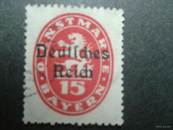 Германия 1920 надпечатка на марке Баварии