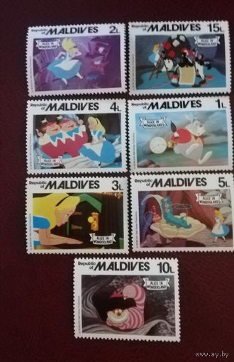 Мальдивы 1979 г, Мультфильмы Дисней Алиса в стране Чудес