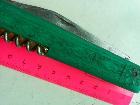Ножик зеленый складной с Знаком качества  СССР