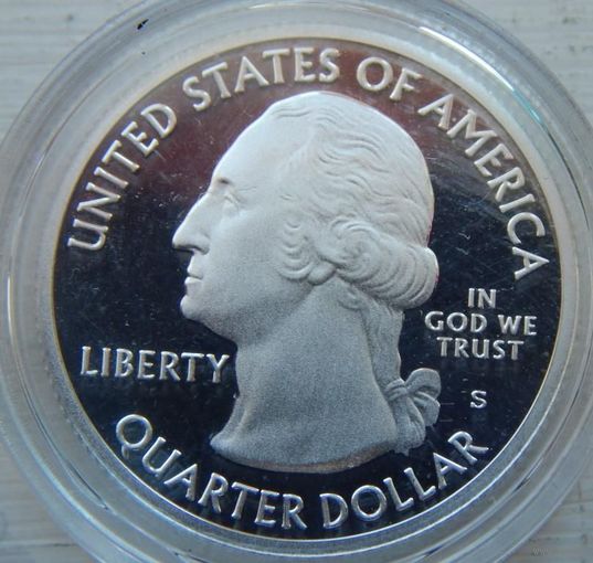 14. США 1/4 доллара, Национальный исторический парк Чако в Нью-Мексико. серебро пруф.