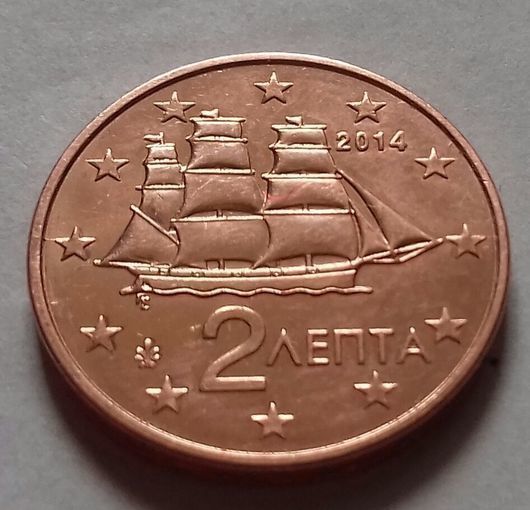 2 евроцента, Греция 2014 г., AU