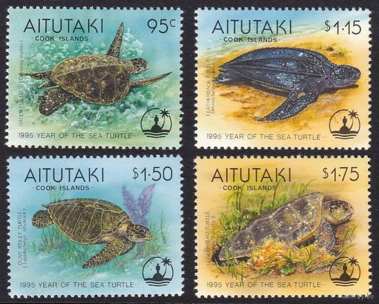 1995 Аитутаки 744-747 Морская фауна - Черепахи 15,00 евро