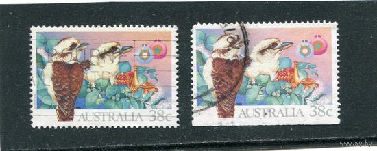 Австралия. Рождество 1990 (марки с разной зубцовкой)