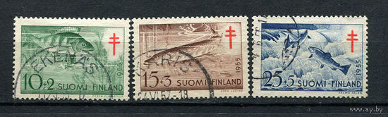 Финляндия - 1955 - Рыбки. Борьба с туберкулезом - [Mi. 443-445] - полная серия - 3 марки. Гашеные.  (Лот 156AH)