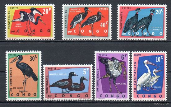 Водоплавающие птицы Конго 1963 год серия из 7 марок