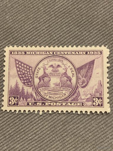 США 1935. Государственная печать штата Мичиган