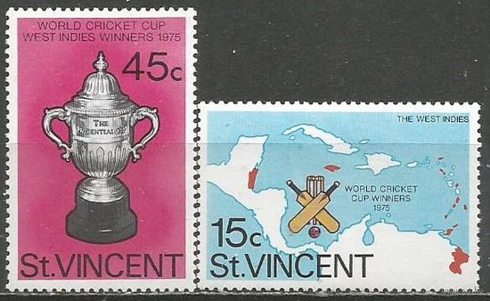 Сент-Винсент. Первенство мира по крикету. 1976г. Mi#446-47. Серия..