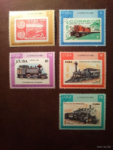 Куба 1987 г.Железнодорожный транспорт./46а/