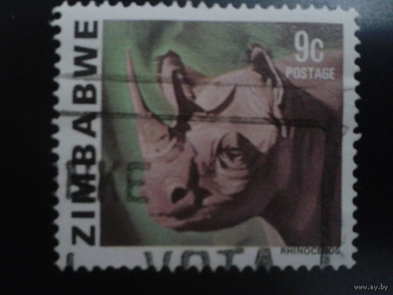 Зимбабве 1980 носорог