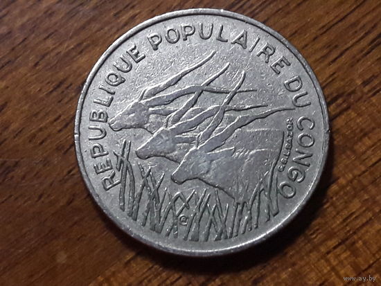 Конго 100 франков 1972 Антилопы РАСПРОДАЖА