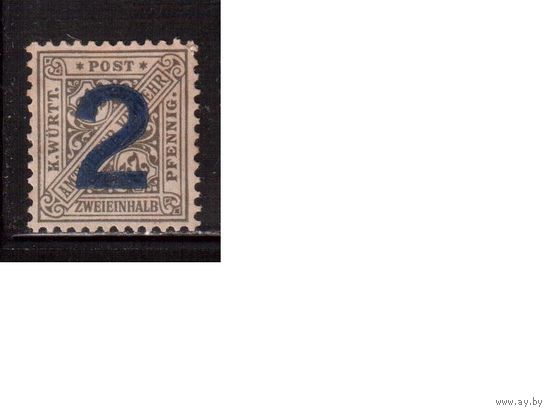 Германия(Вюртемберг)-1919,(Мих.257)   *  ,   Служебные марки,Надп.(1)