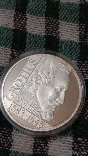 Нидерланды 25 экю 1995 Grotius серебро