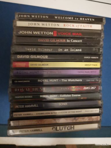 14pcs audio CDs Albums  ROYAL HUNT, DAVID GILMOUR, PETER HAMMILL 10р за диск