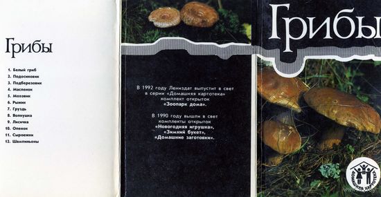 Набор открыток Кулинария Грибы