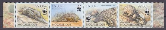 2013 Мозамбик 6429-6432 полоска WWF / Фауна 13,00 евро