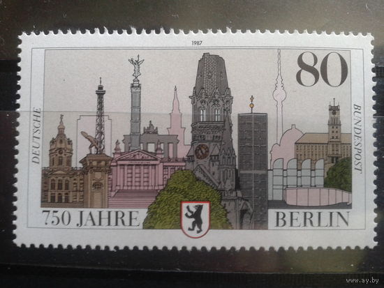 ФРГ 1987 750 лет Берлину, герб **Михель-2,6 евро