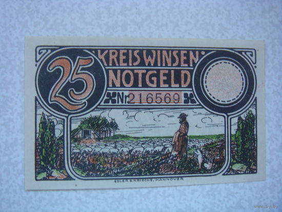 Германия 25 пфенингов  1921 нотгельд