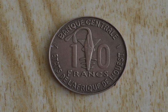 Западная Африка 10 франков 1977
