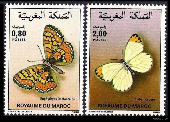 1985 Марокко 1083-1084 Бабочки 7,00 евро