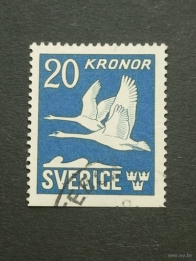 Швеция 1941. Птицы - Лебеди. Полная серия. Нет перфорации снизу