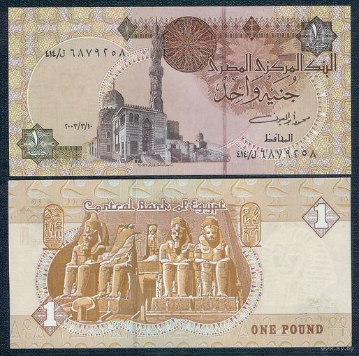 Египет 1 фунт 2007-2017 год. UNC