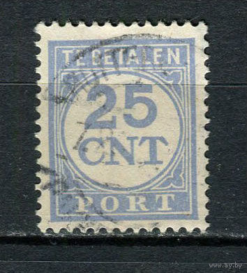 Нидерланды - 1921/1938 - Цифры 25С. Portomarken - [Mi.77Ap] - 1 марка. Гашеная.  (Лот 51Ds)