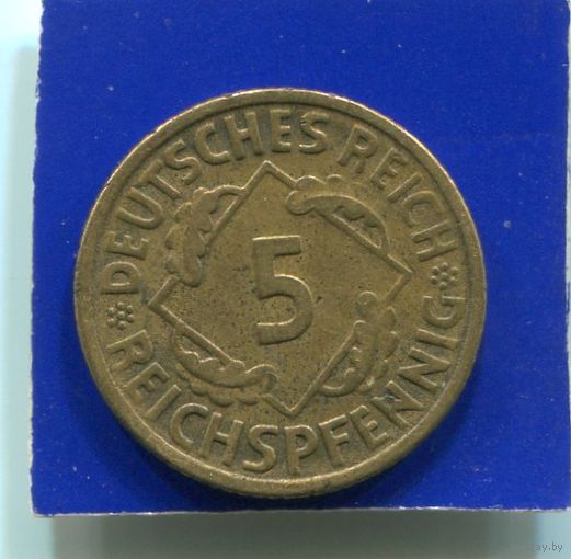 Германия 5 пфеннигов , рейхспфеннигов 1936 А