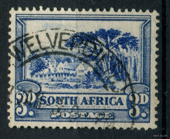 Британские колонии - Южная Африка - 1933/49г. - ландшафты, 3 P, перфорация 14 - 1 марка - гашёная. Без МЦ!