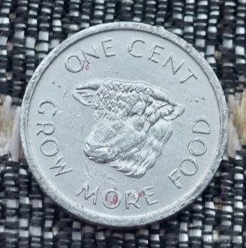 Сейшельские острова 1 цент 1972 года. ФАО. Королева Елизавета II. Бык.